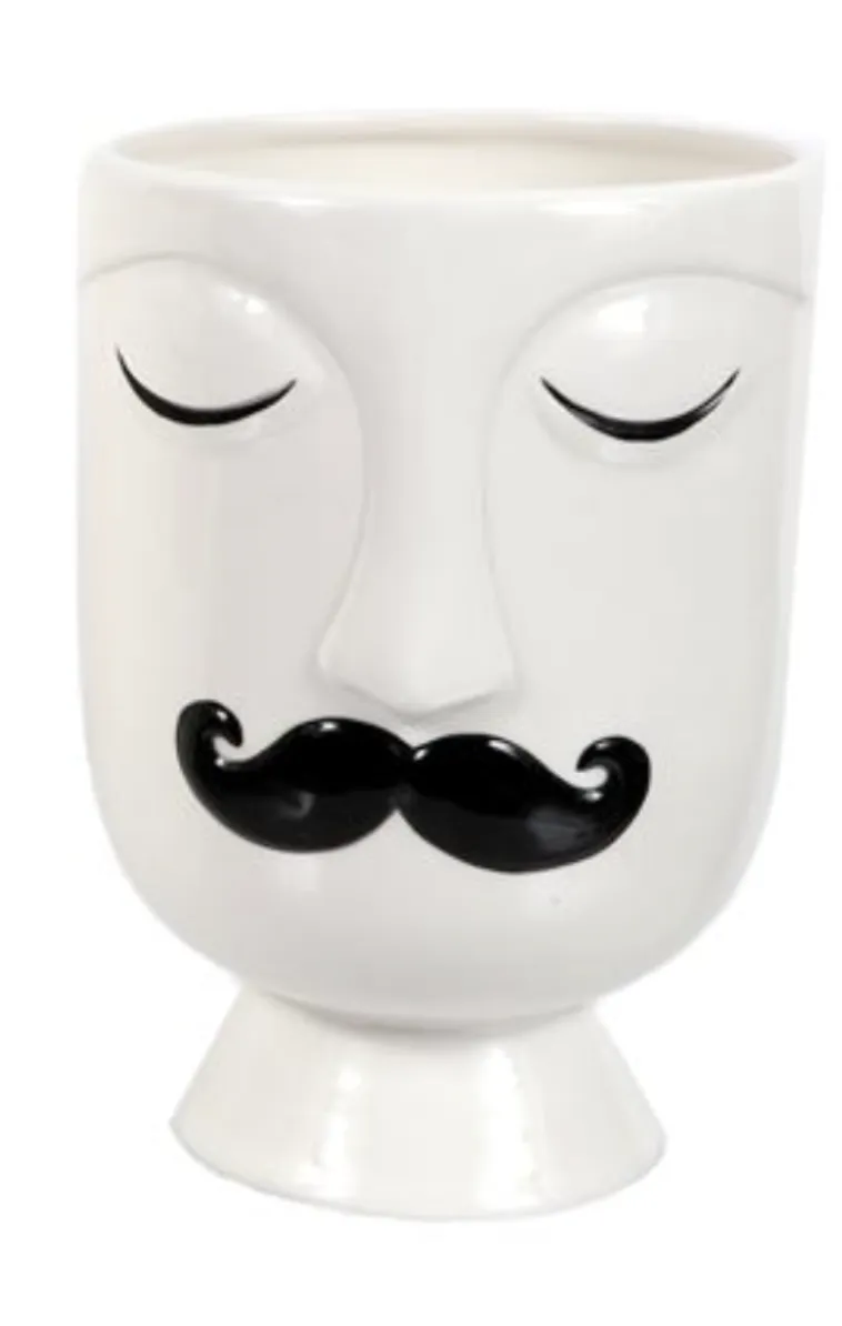 Mustache/Lips Vase