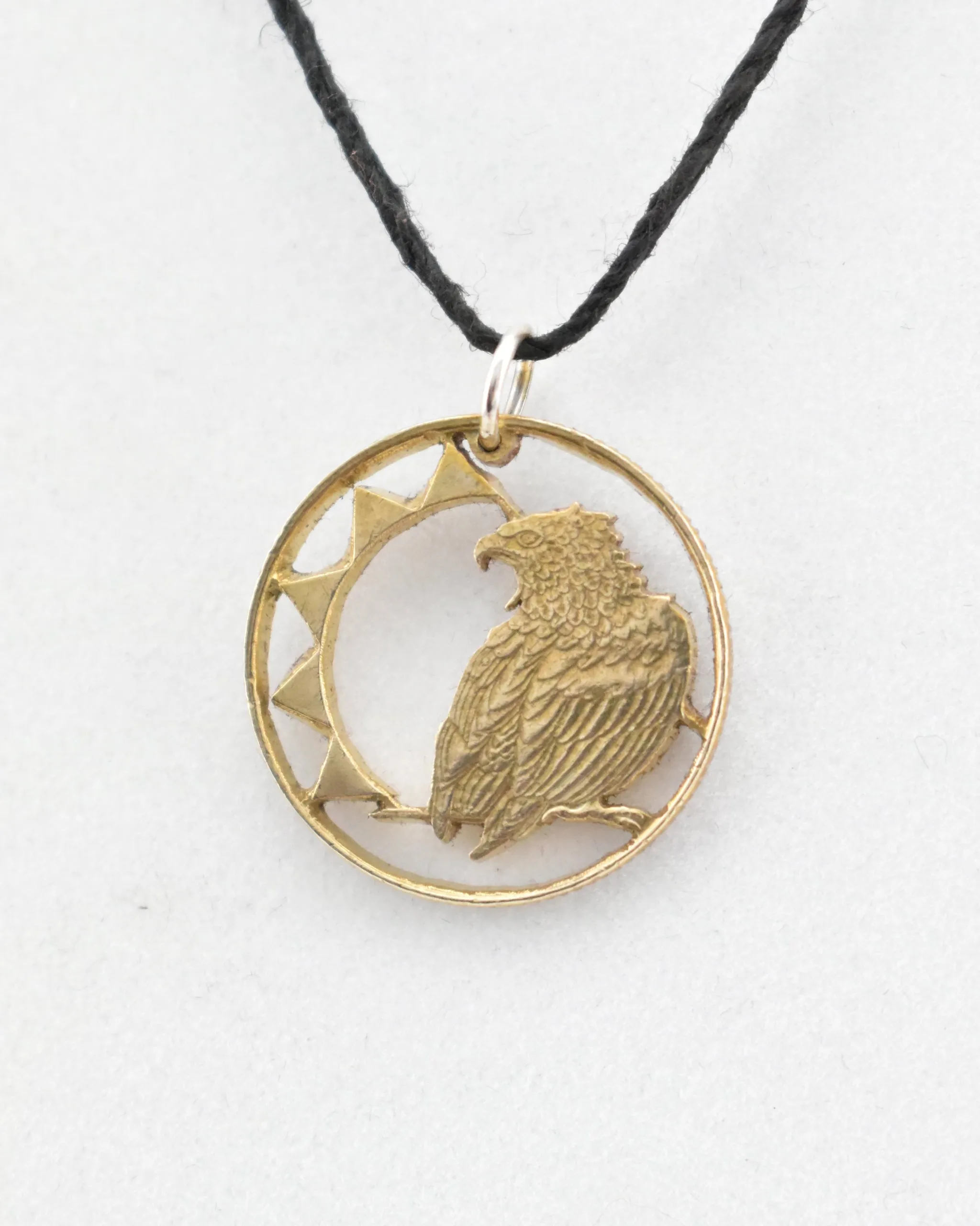 Namibia - Bateleur Eagle Cut Coin Pendant