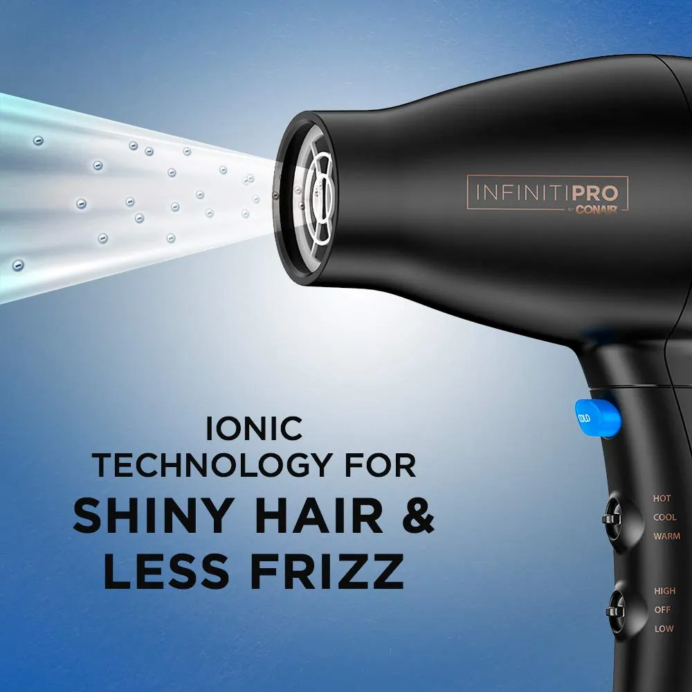 New in box! INFINITIPRO BY CONAIR Mighty Mini Compact Lightweight Professional Hair Dryer with AC Motor, Black