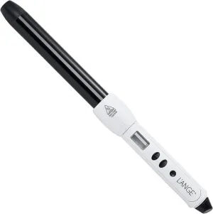 NEW L'ange Hair LUSTRÉ Curling Wand, Tourmaline Ceramic and Titanium Barrel Wands with Heat-Protection Gloves Negative Ion and Infrared Tech, Dual Voltage Iron MSRP $169 (White 1" (25MM) Ceramic) (Color: Black 1" (25MM) Ceramic)