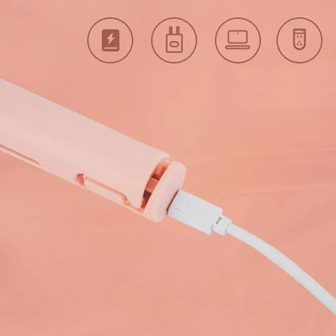 New Mini Dual-Purpose Curling Iron, Mini Short Hair Curling Iron, Great for Travel, Cordless Curling Iron Rechargeable (White)