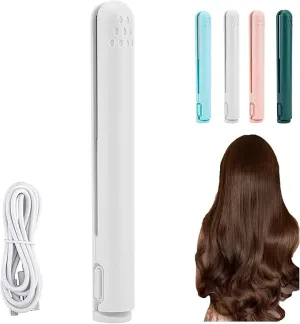 New Mini Dual-Purpose Curling Iron, Mini Short Hair Curling Iron, Great for Travel, Cordless Curling Iron Rechargeable (White)