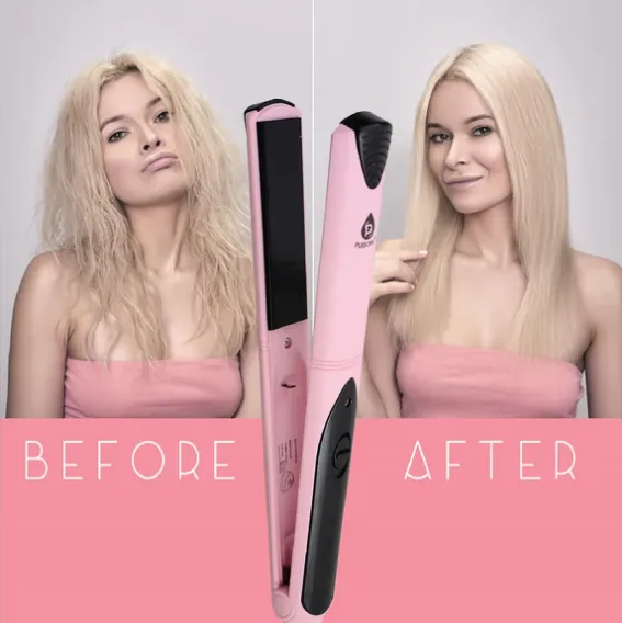 NEW NO BOX Professional Salon Quality Flat Iron Hair Straightener With A Free Travel Straightener