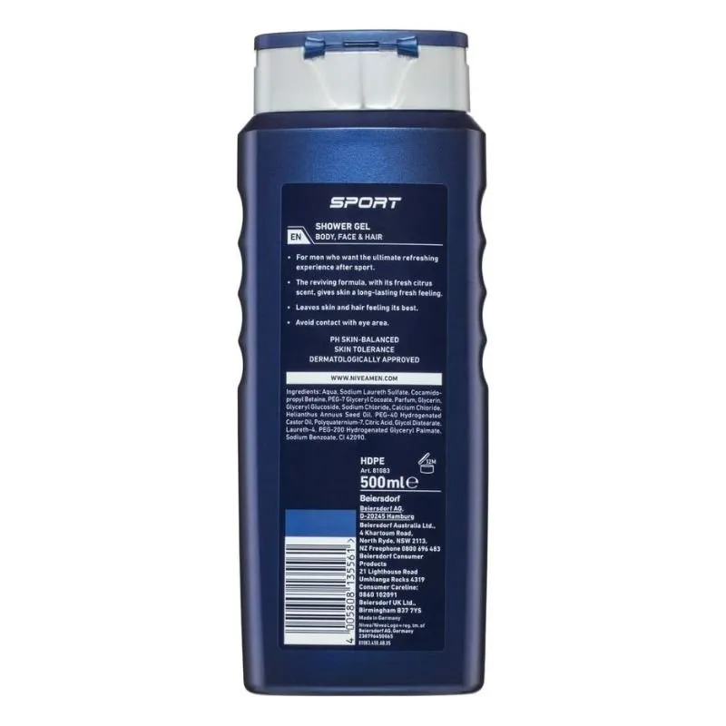 Nivea Men Sport Shower Gel 500mL