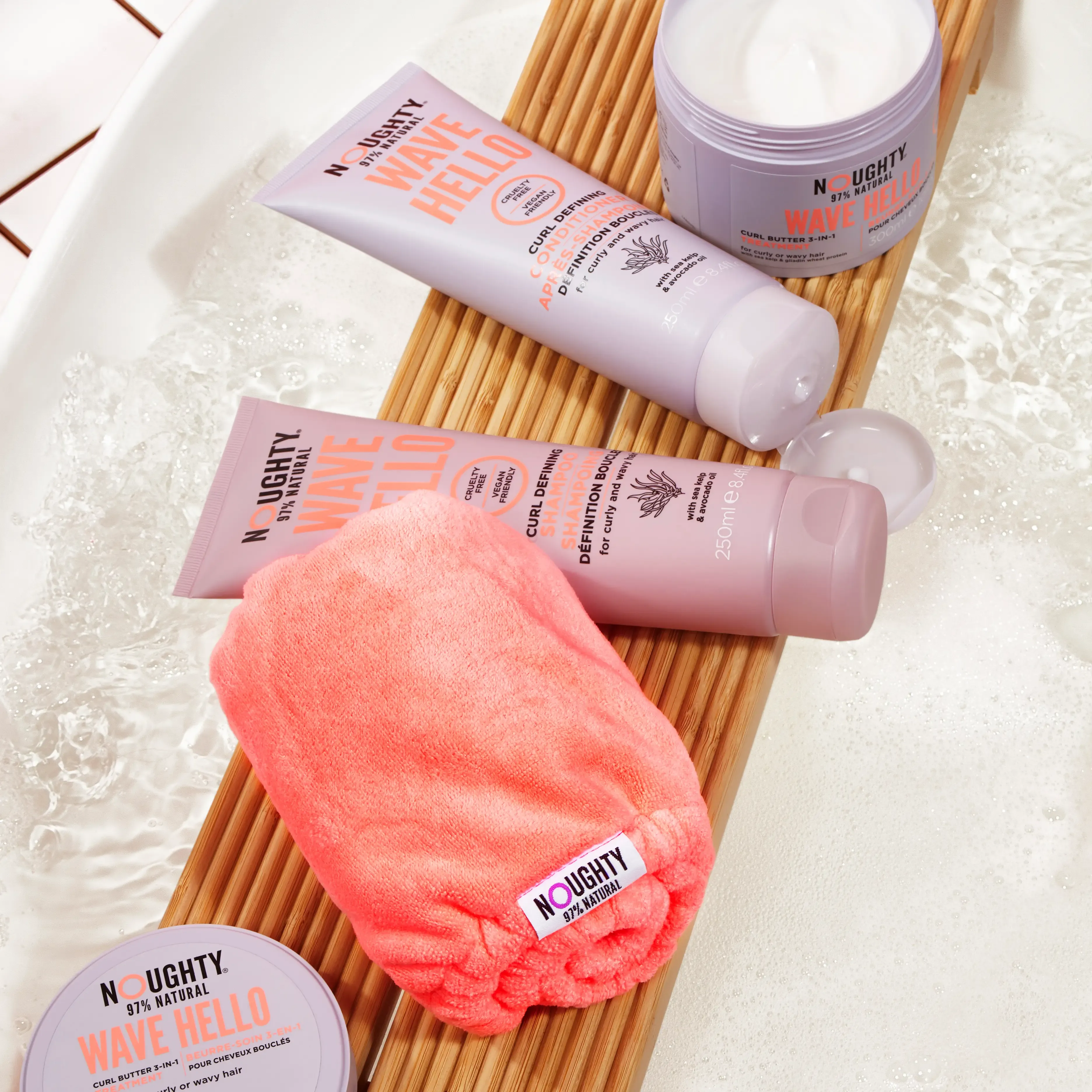 Noughty Microfibre Hair Towel - The Pink One