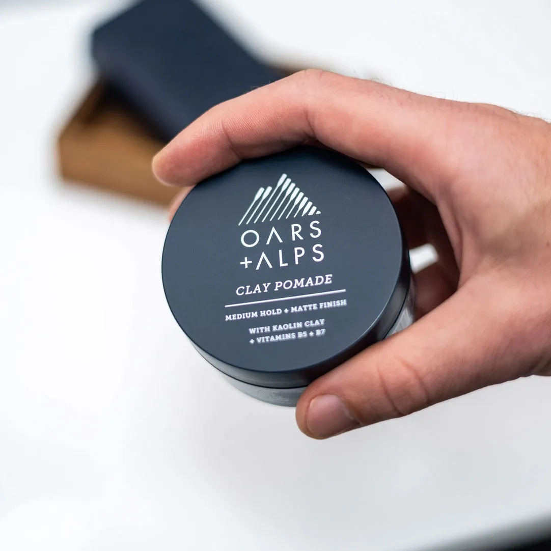 Oars   Alps Matte Clay Pomade with Kaolin   Bentonite Clay 2.4 oz.
