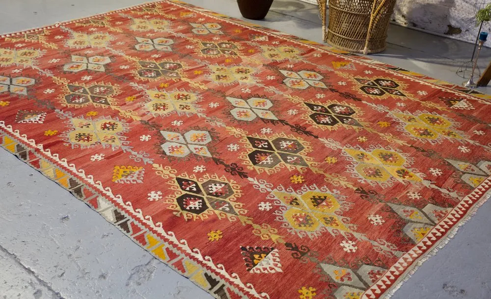 Old Sivas Sarkisla Kilim 8.2ftx11.10ft