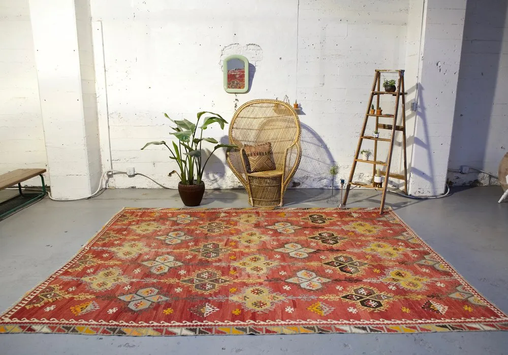 Old Sivas Sarkisla Kilim 8.2ftx11.10ft
