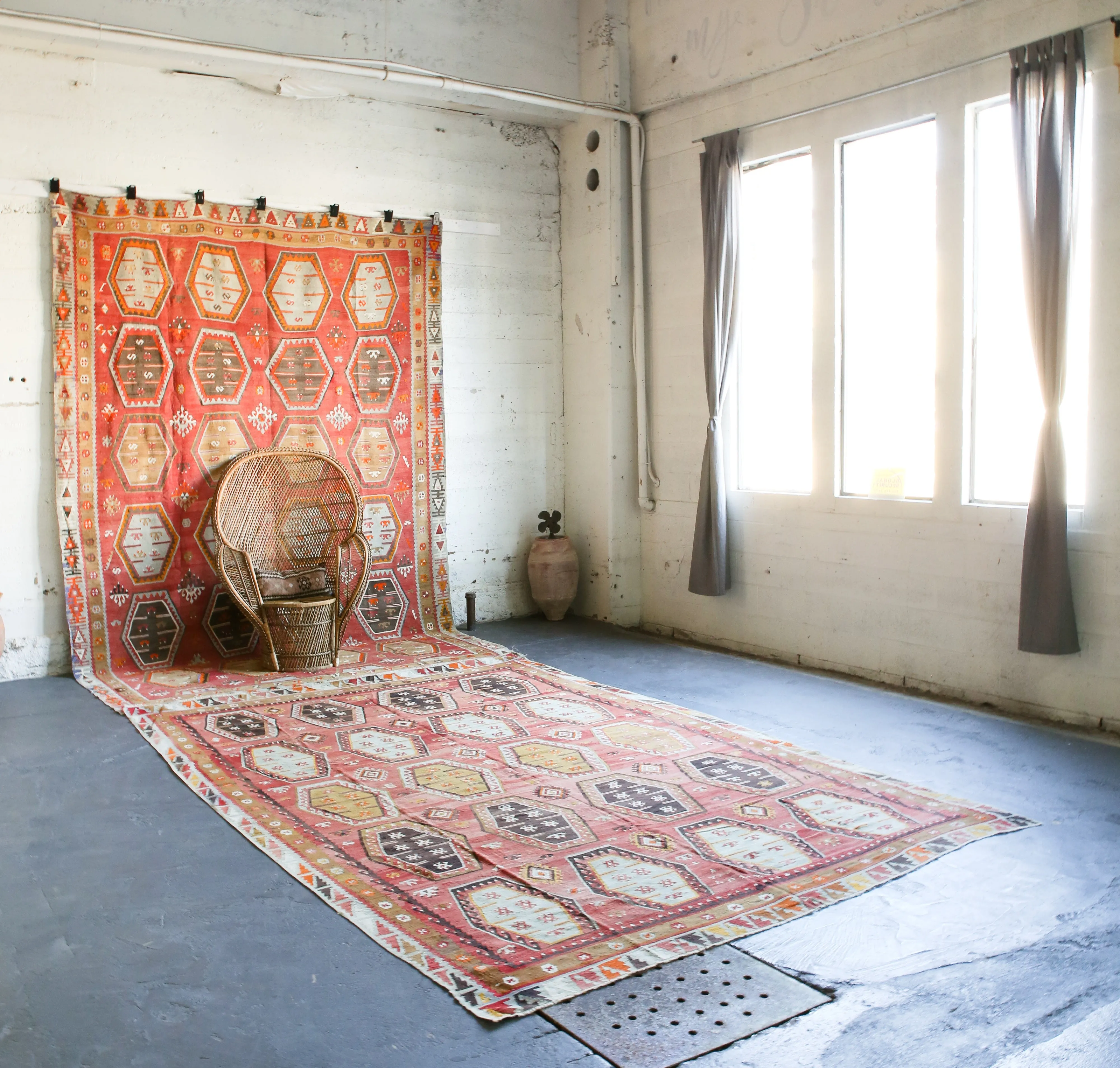 Old Sivas Sarkisla Turkish Kilim Rug 8ftx12.3ft