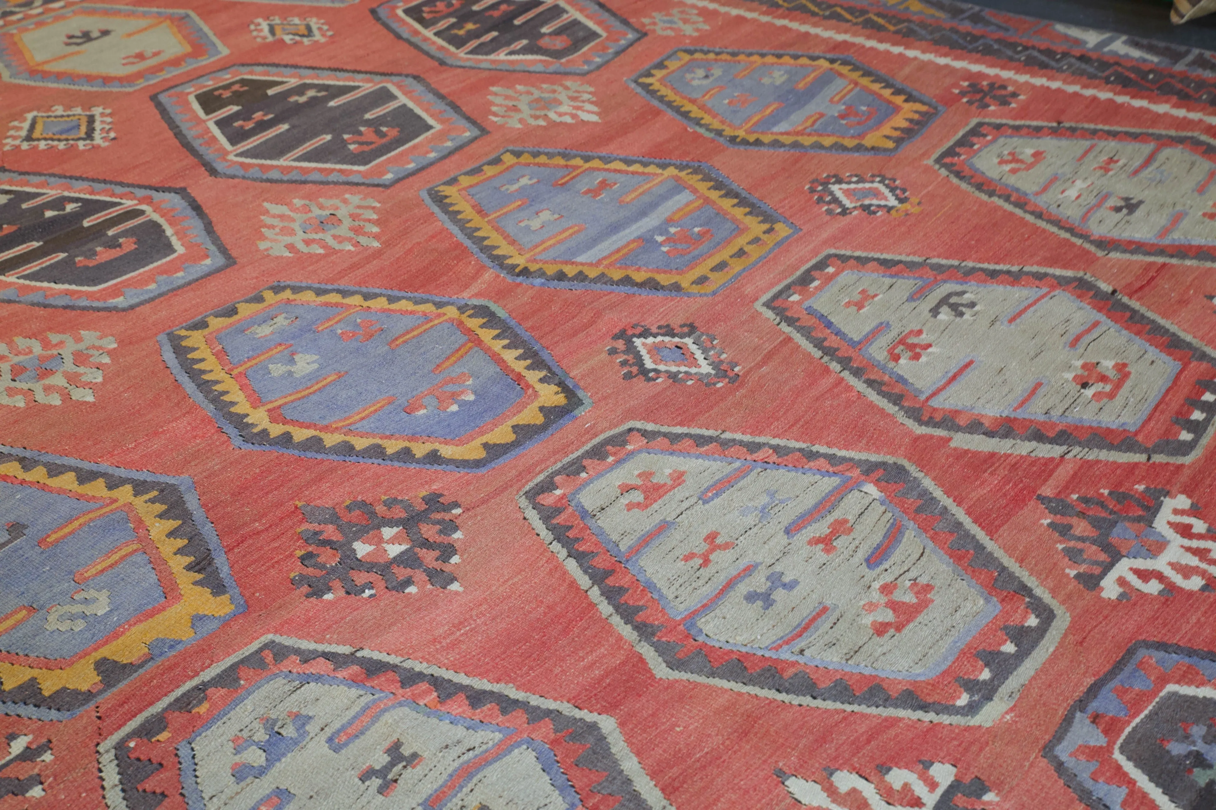 Old Sivas Sarkisla Turkish Kilim Rug