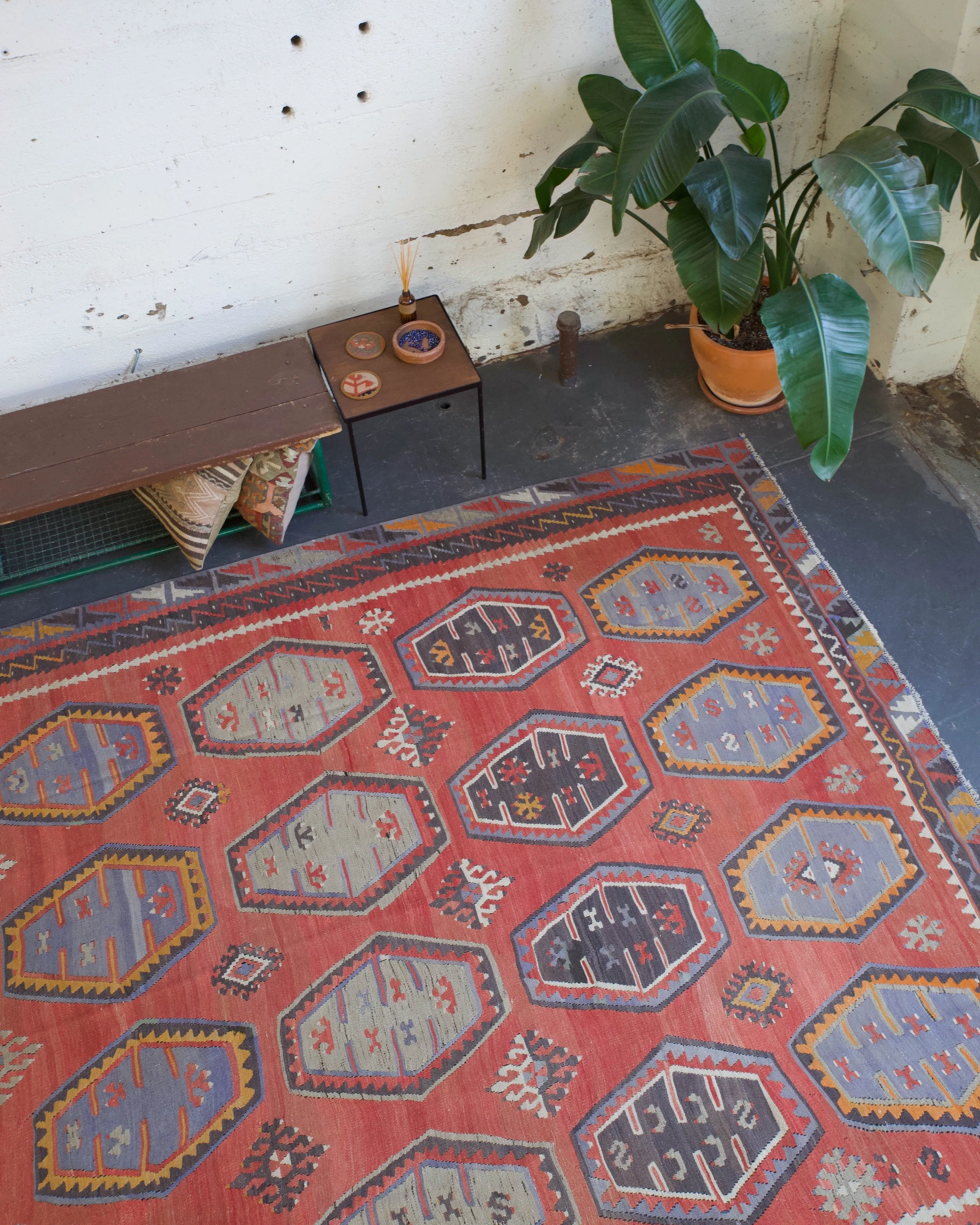 Old Sivas Sarkisla Turkish Kilim Rug