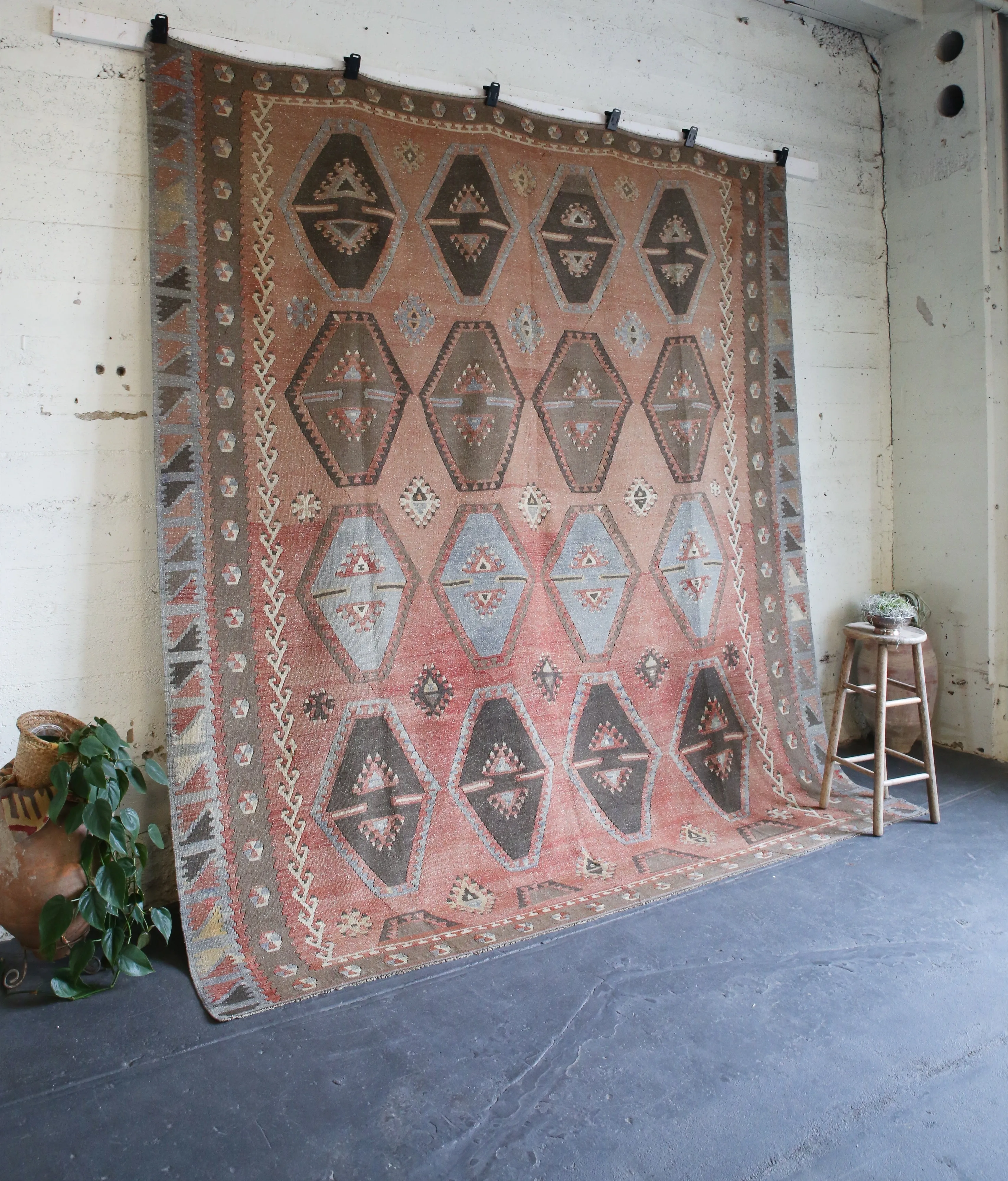 Old Sivas Sarkisla Turkish Kilim Rug