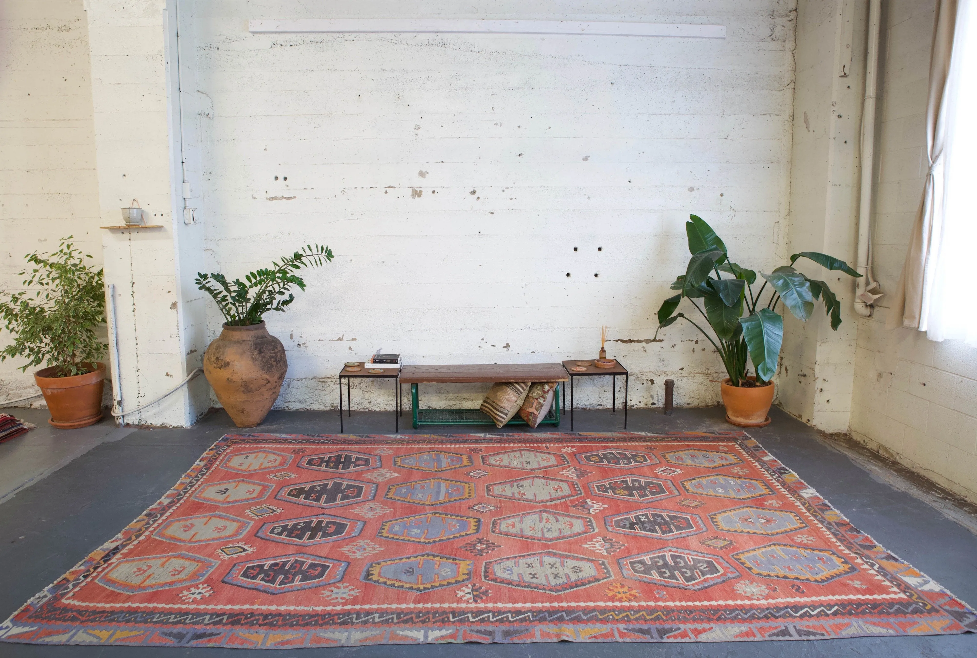 Old Sivas Sarkisla Turkish Kilim Rug