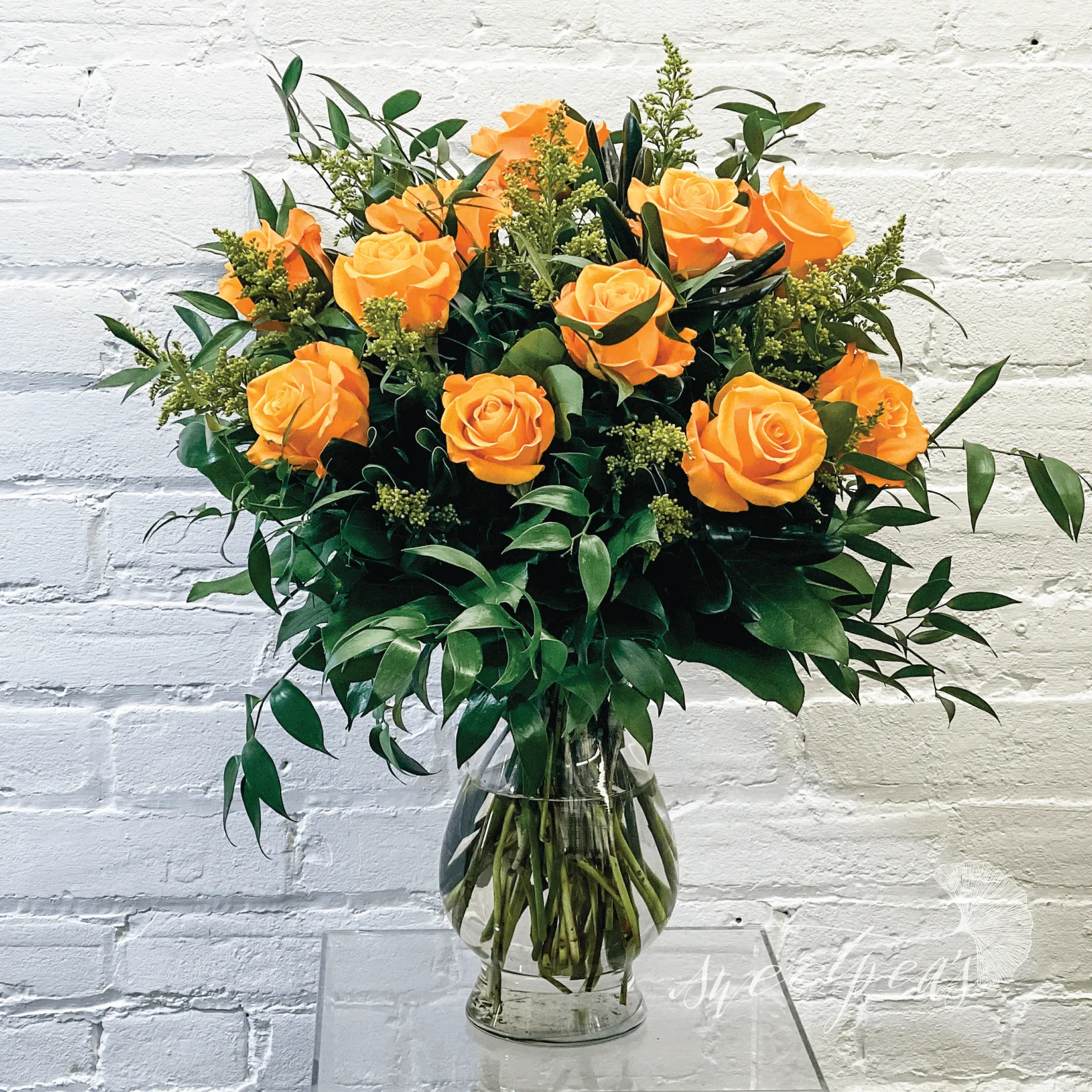 Orange Roses - Dozen (Deluxe)