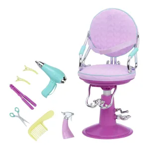 Our Generation Sitting Pretty Salon Chair Purple