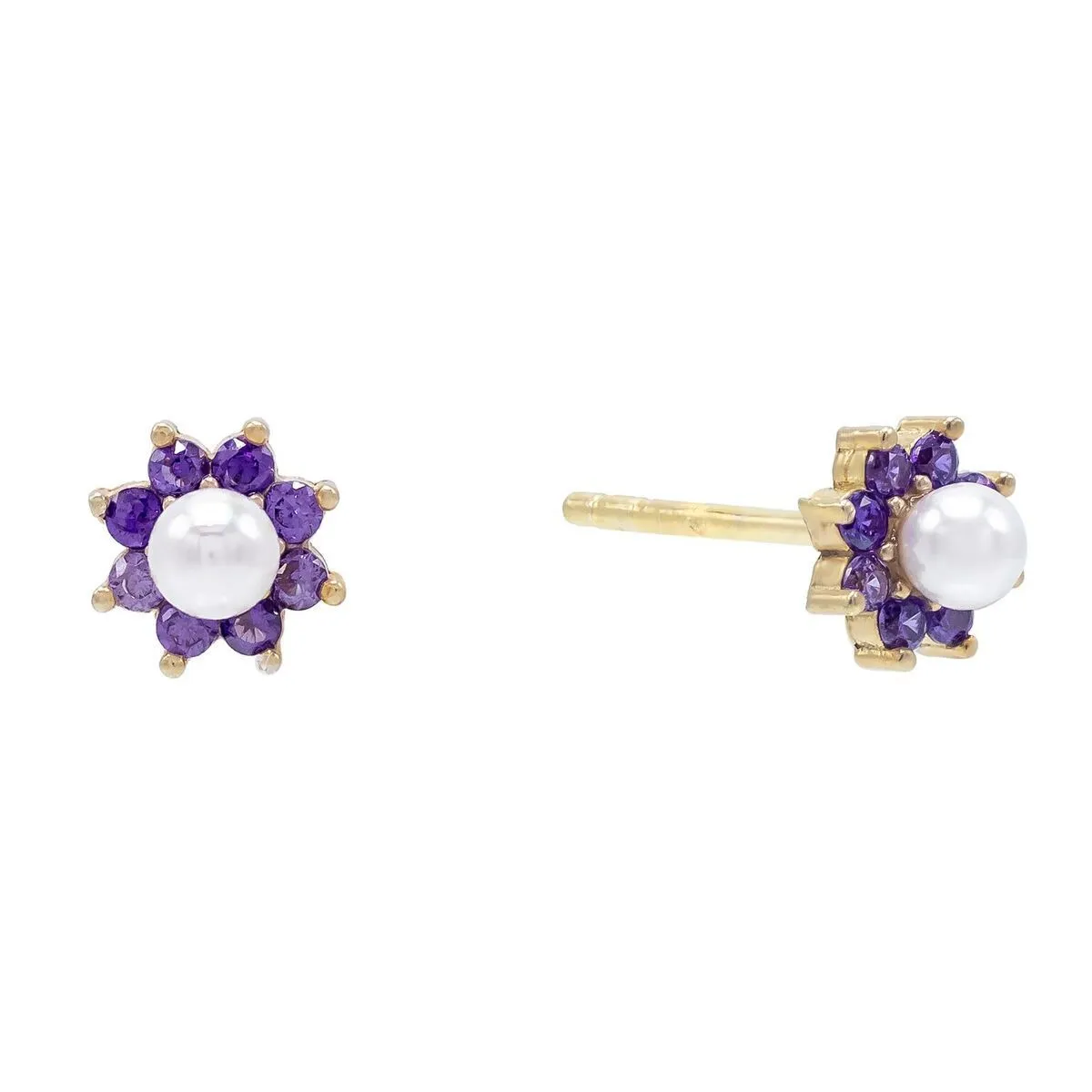 Pastel Pearl Flower Stud Earring