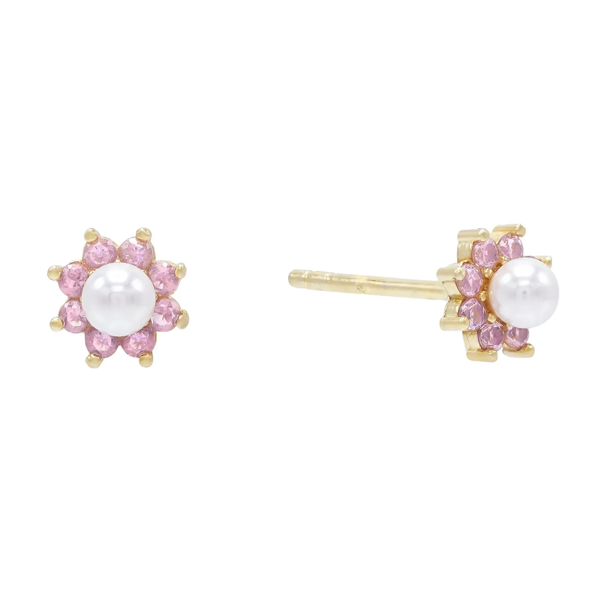 Pastel Pearl Flower Stud Earring