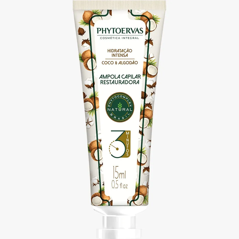 Phytoervas Hair Light Bulb Hydration Intense Coconut and Cotton 3 / 15ml