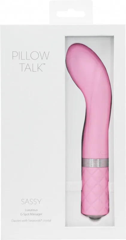 Pillow Talk Sassy G-Spot Vibe  With Swarovski Crystal - Pink