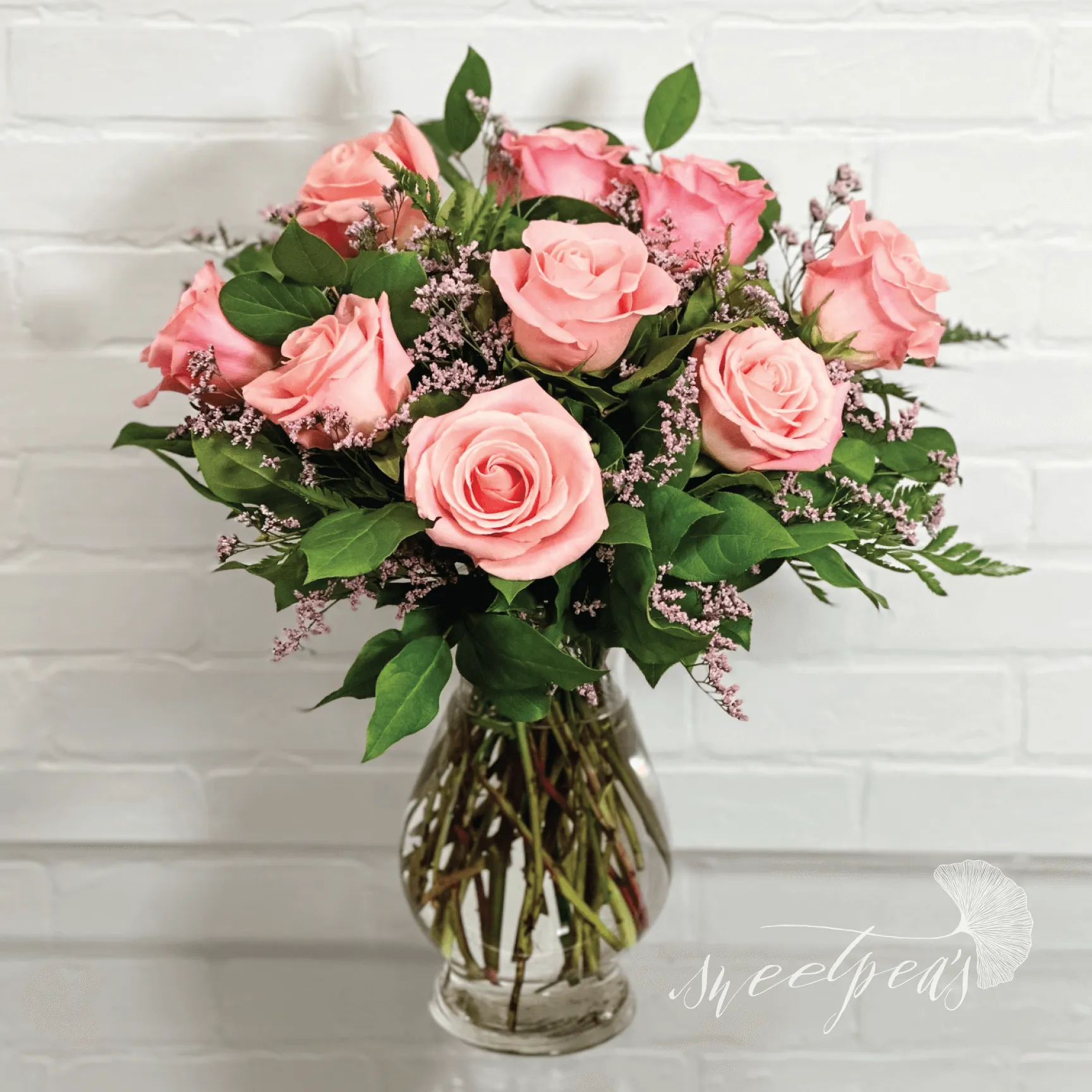 Pink Roses - Dozen (Deluxe)