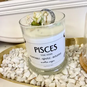Pisces soy wax candle
