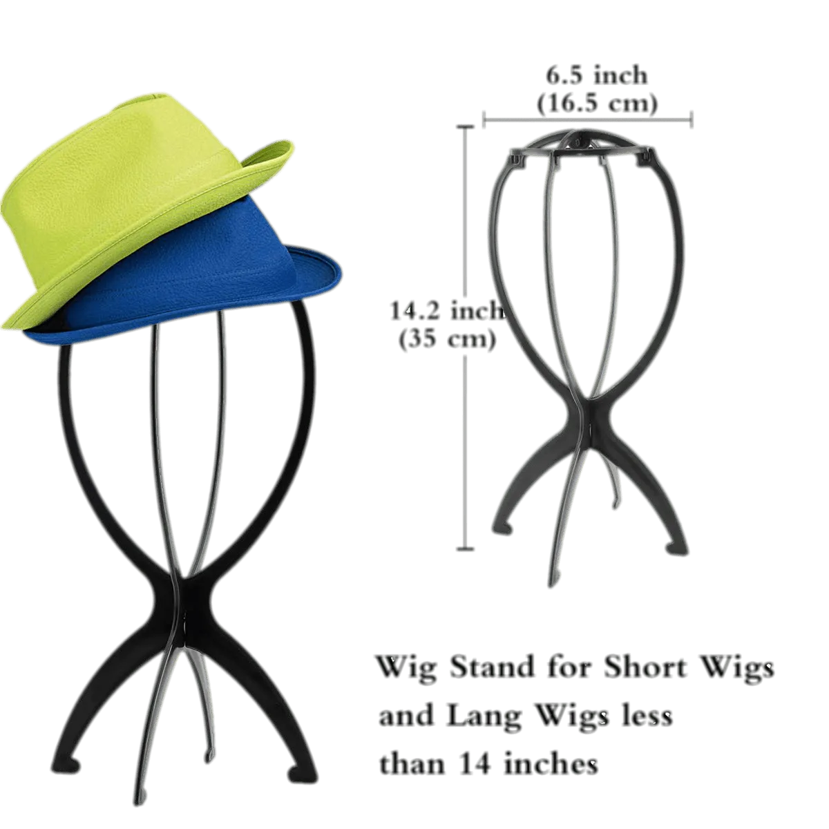 Plastic Wig Stand Black color