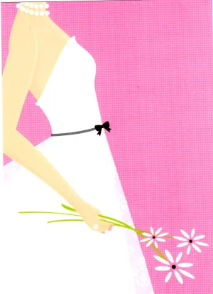 PRETTY IN PINK BRIDE - BLANK STOCK INVITATION
