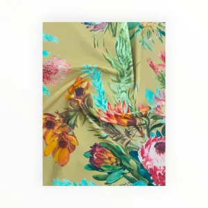 Printed Cotton Fynbos Mustard 140 cm