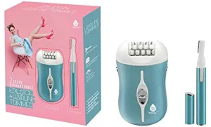 Pursonic | 2 Speed Rechargeable Epilator & Hairline Trimmer for Wet & Dry Hair Removal - Features 40 Tweezer Action Discs, Rapid & Non-Irritating Hair Removal for Up to 4 Weeks