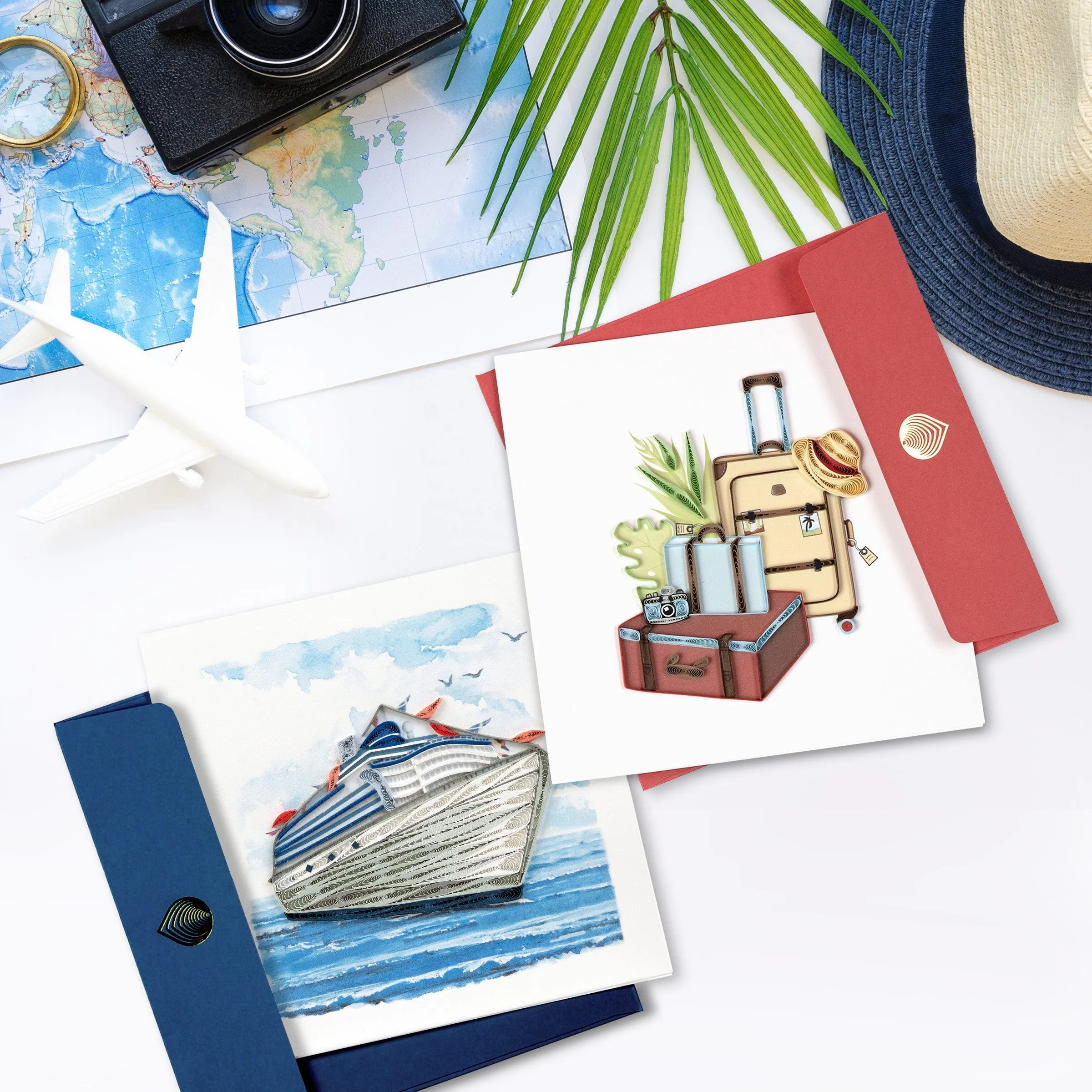 Quilled Cruise Ship Greeting Card