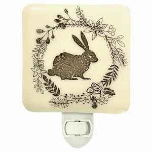 Rabbit and Winter Wreath Night Light