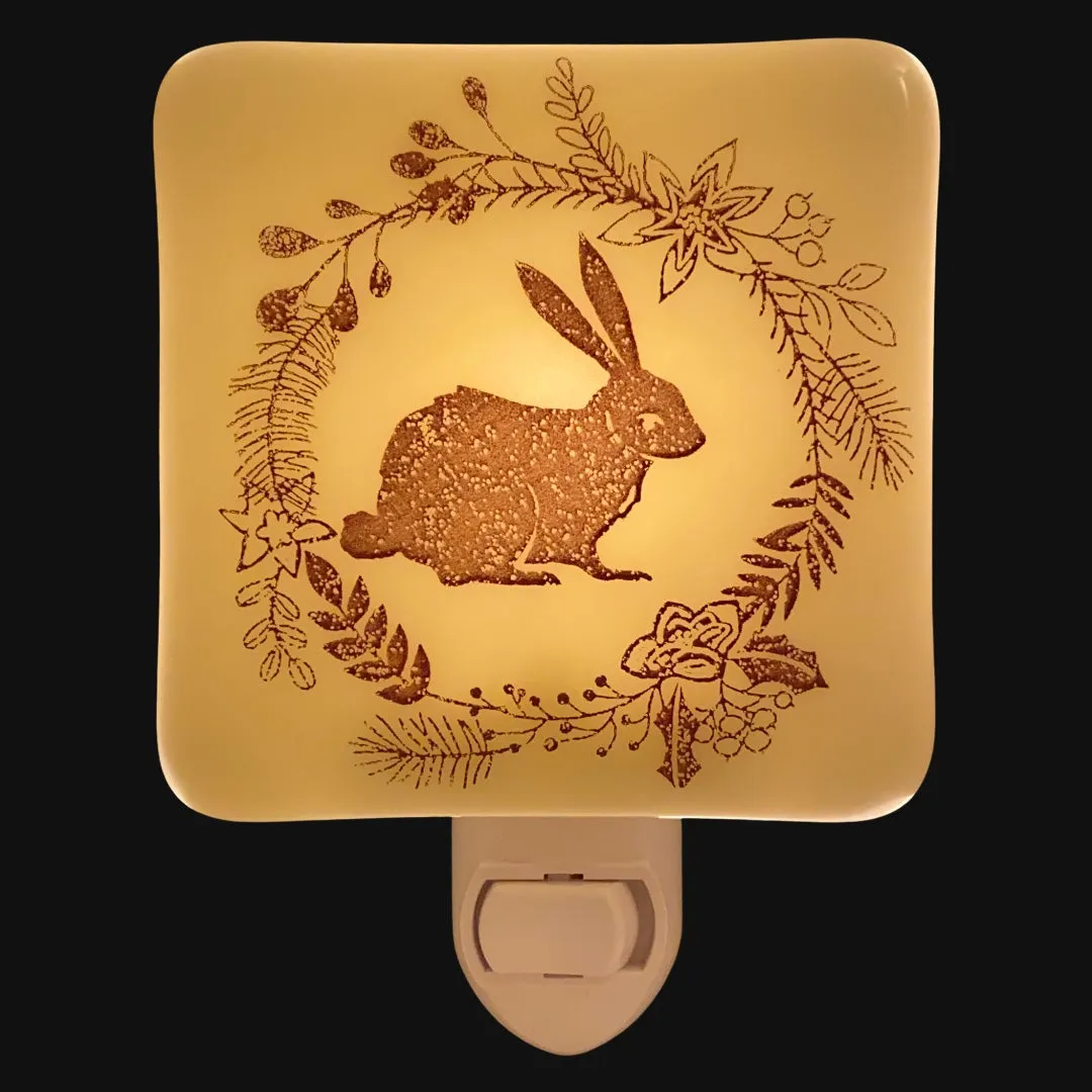 Rabbit and Winter Wreath Night Light