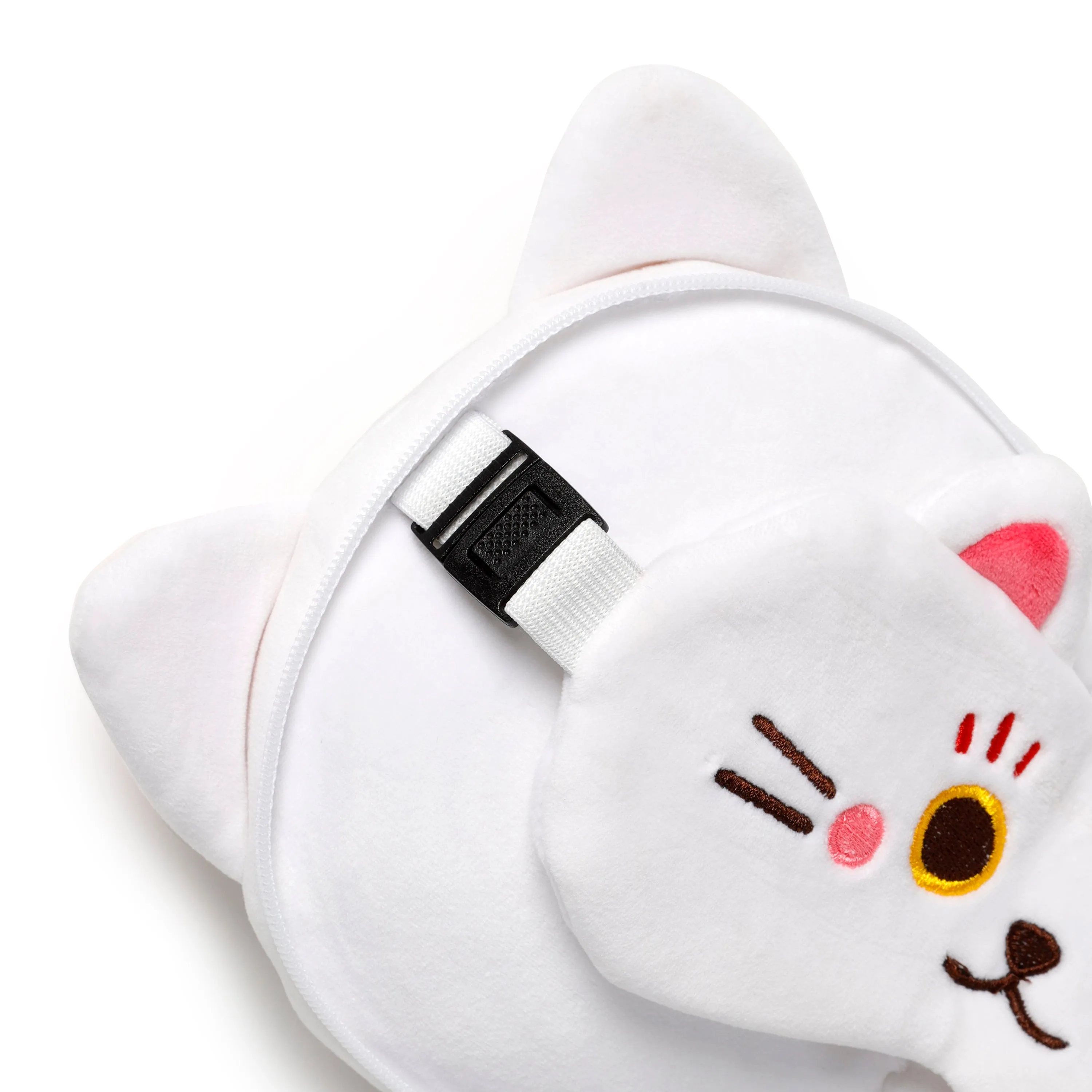 Relaxeazzz Travel Pillow & Eye Mask - Maneki Neko Lucky Cat
