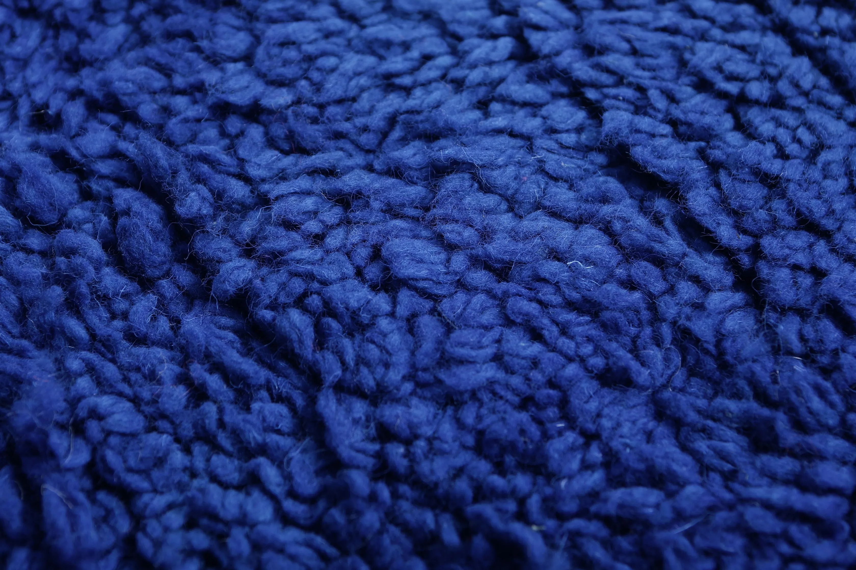 Round blue berber moroccan rug - custom rounded berber rug