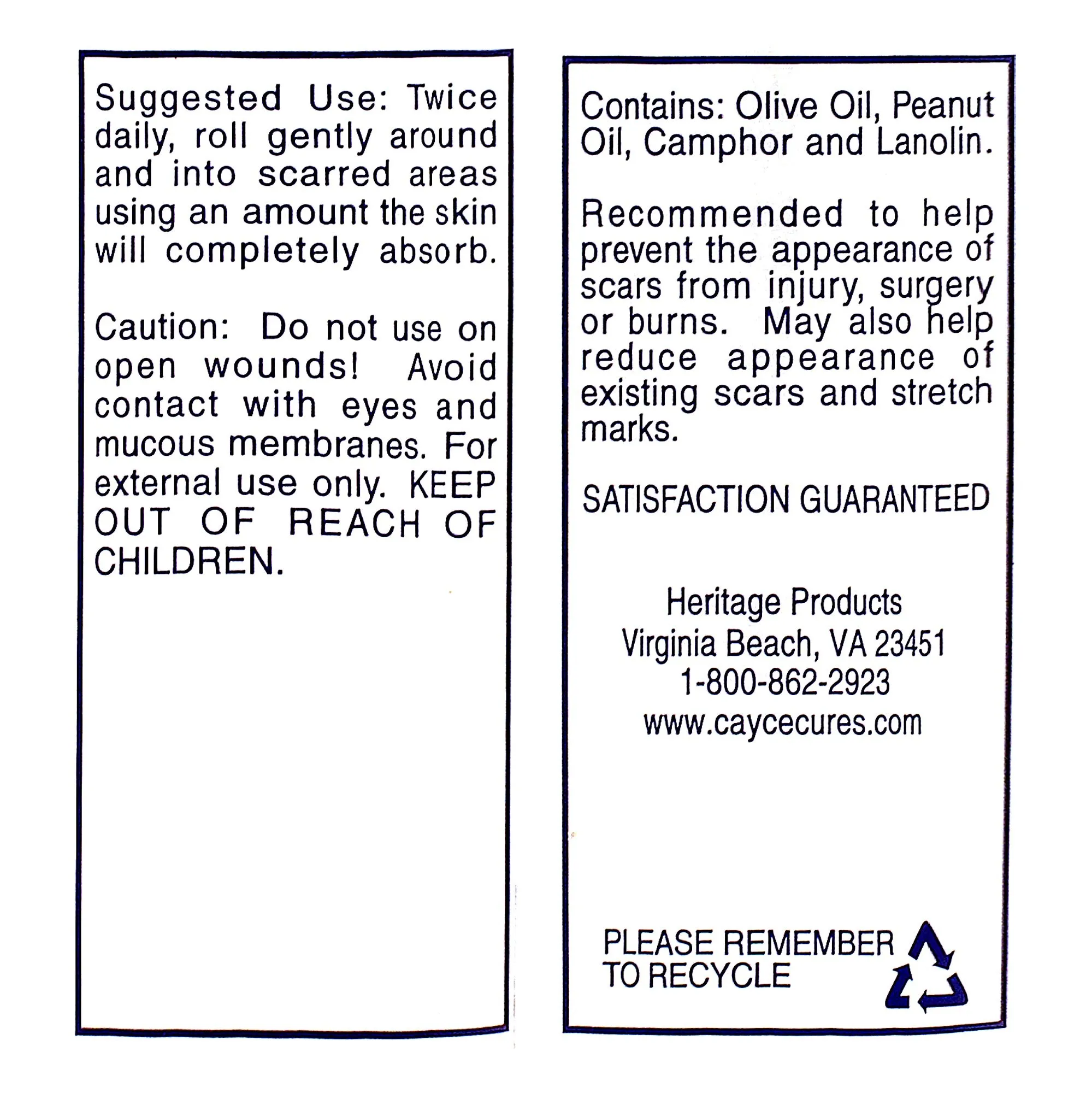 Scarmassage/Roll-on