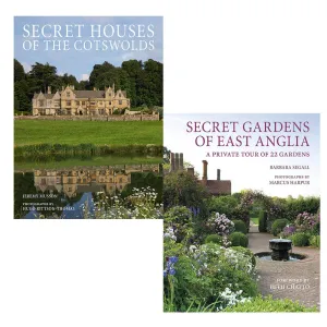 Secret houses of the cotswolds, secret gardens of east anglia, 2 books collection set