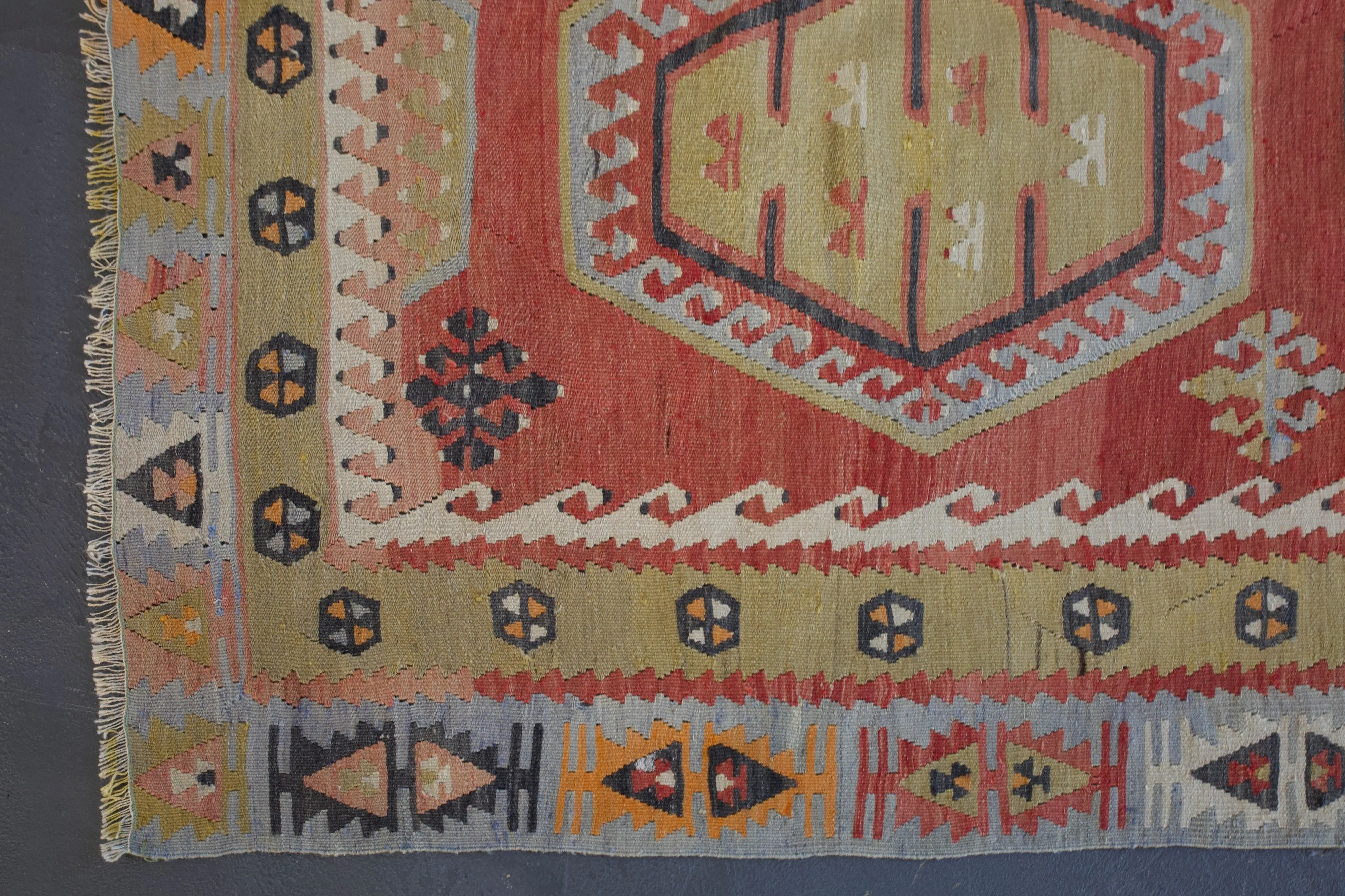 Semi-antique Sivas Sarkisla Turkish Kilim Rug 8'6"x11'9"