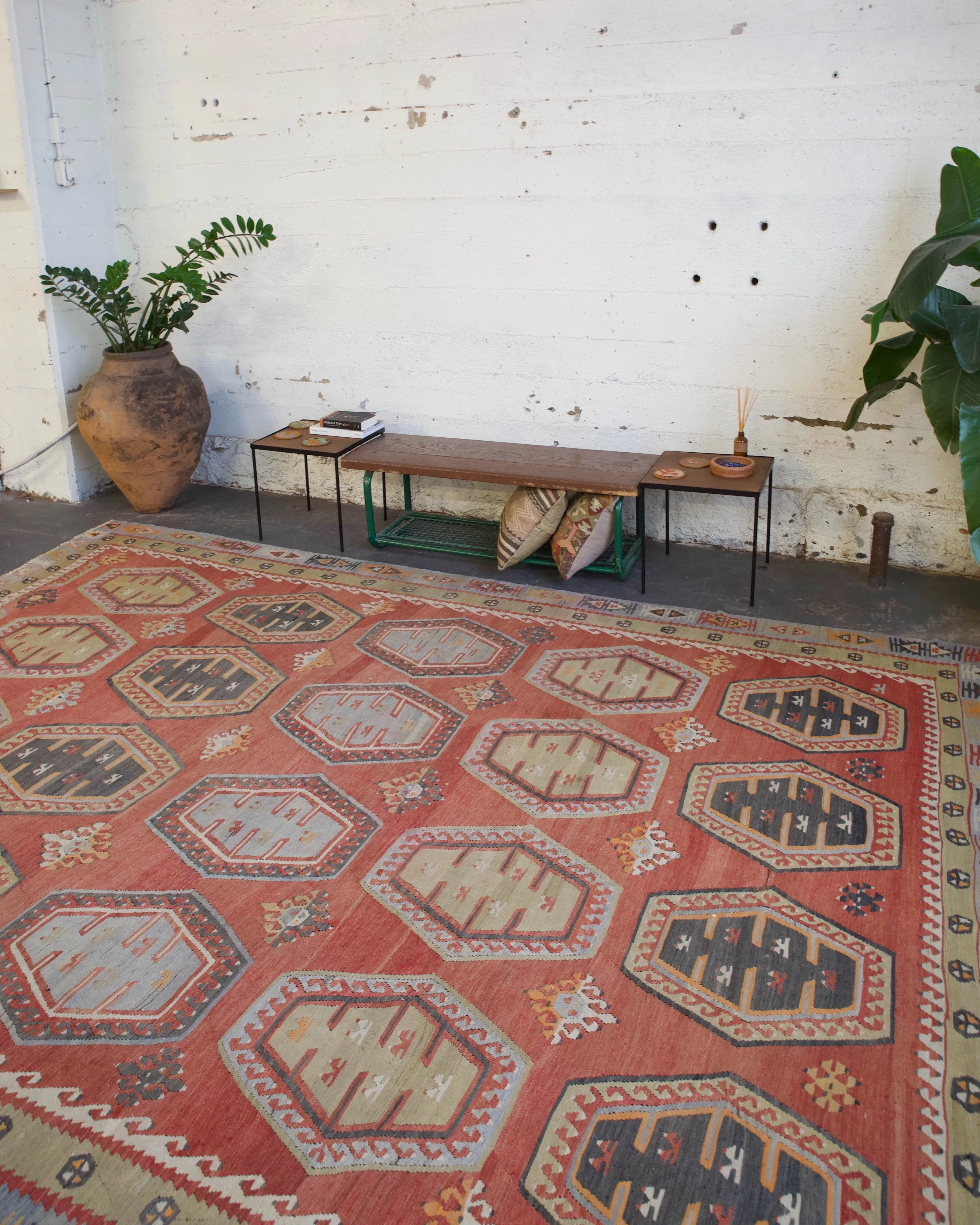Semi-antique Sivas Sarkisla Turkish Kilim Rug 8'6"x11'9"