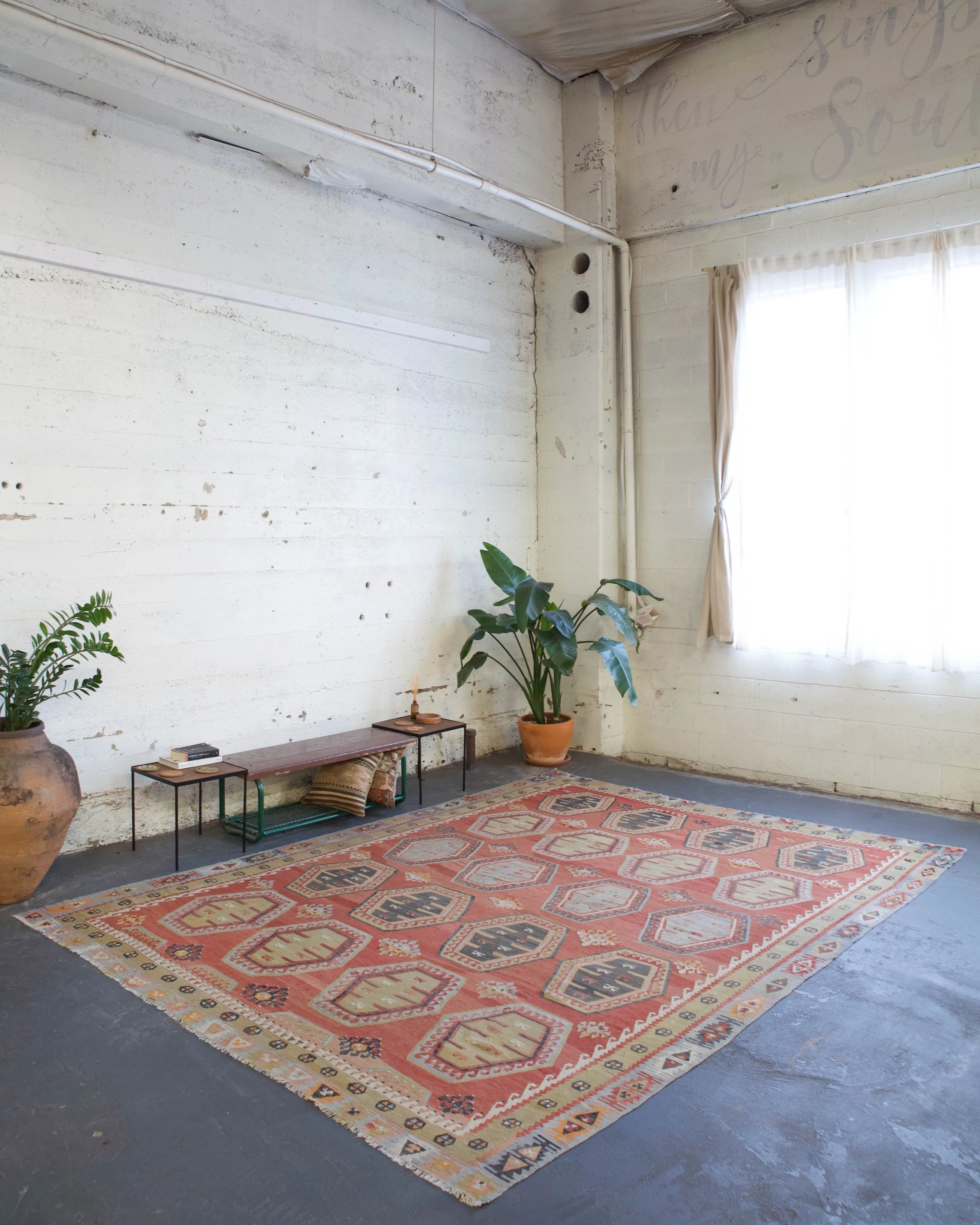 Semi-antique Sivas Sarkisla Turkish Kilim Rug 8'6"x11'9"