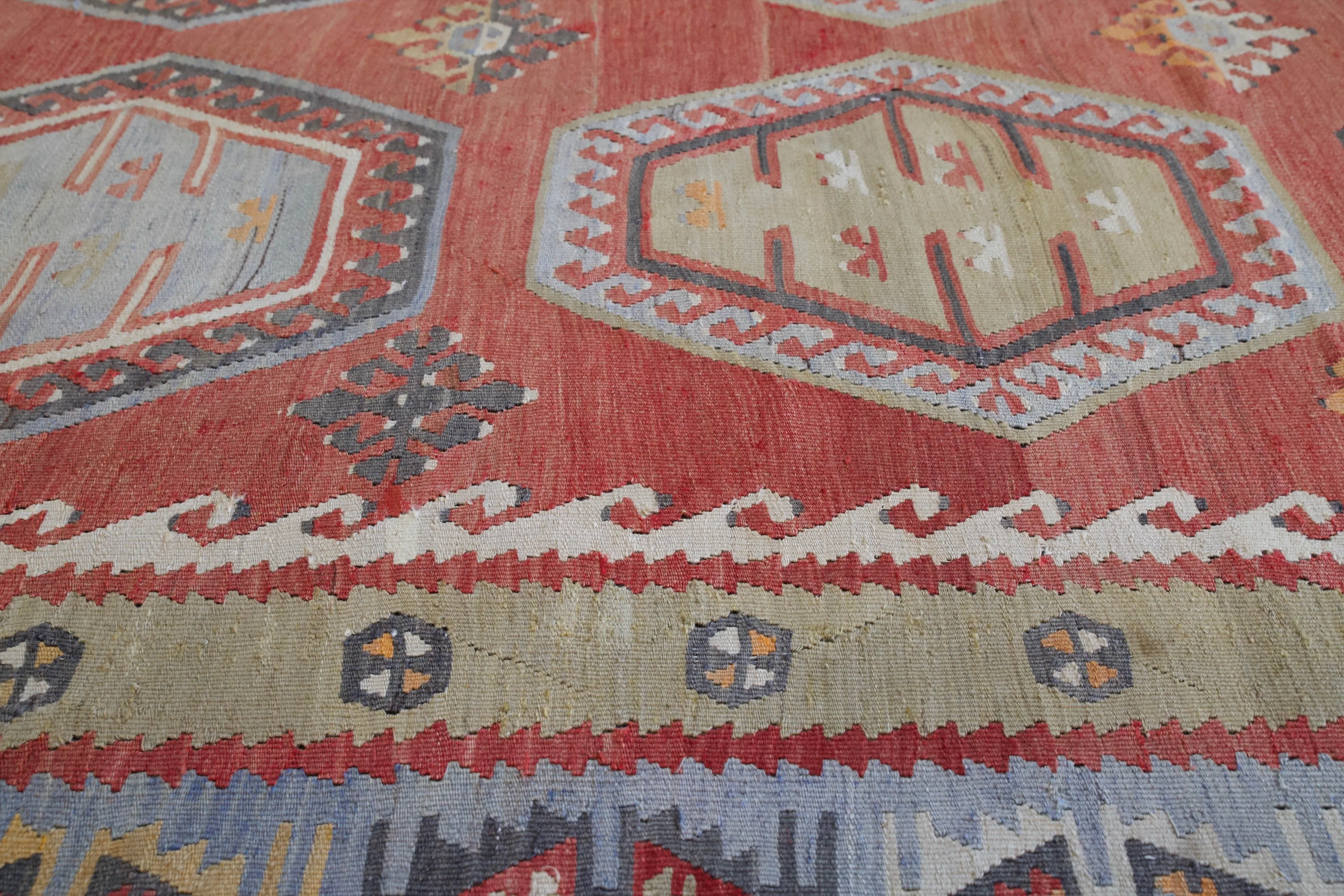 Semi-antique Sivas Sarkisla Turkish Kilim Rug 8'6"x11'9"