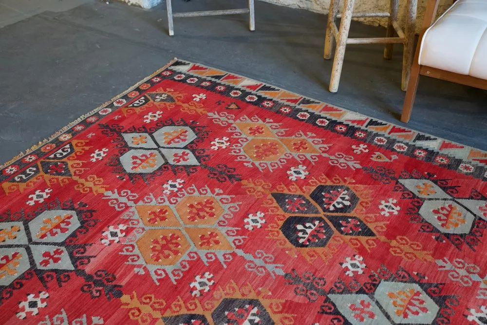 Semi-Antique Turkish Sivas Sarkisla kilim Rug 9'6"x12'