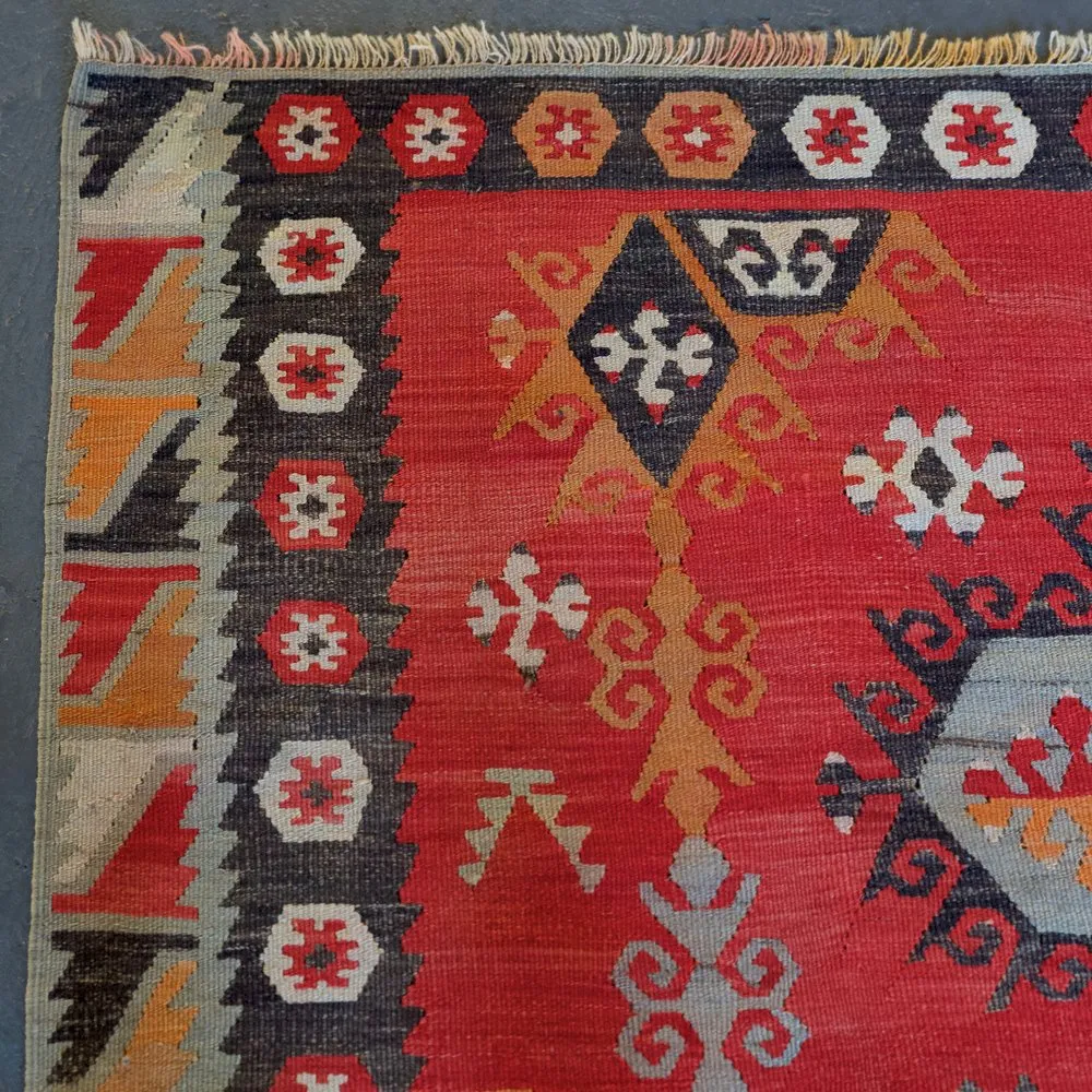 Semi-Antique Turkish Sivas Sarkisla kilim Rug 9'6"x12'