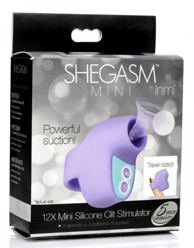 Shegasm Mini 12x Mini Silicone  Stimulator - Purple