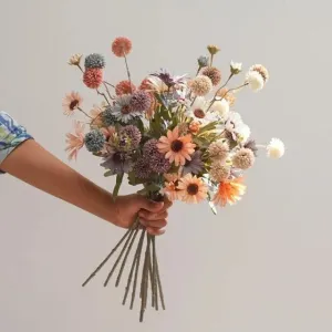 Silk Daisy Dandelion Ball Artificial Flowers