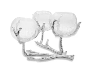 Silver 3 Branch Centerpiece