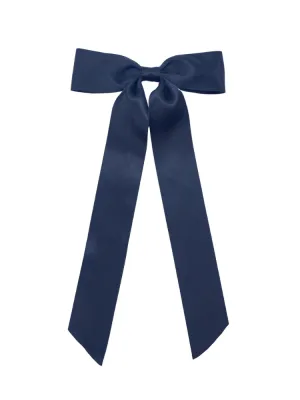 Sloane Bow Barrette - Navy