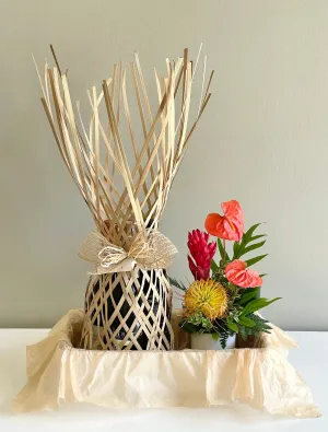 Small Flower Arrangement & 3 Bottles of Wine