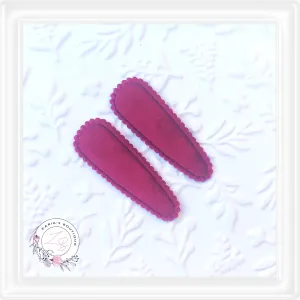 • Snap Clip Cover Appliques • Burgandy Velvet •