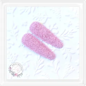 • Snap Clip Cover Appliques • Dusty Pink Woolly Sherpa •