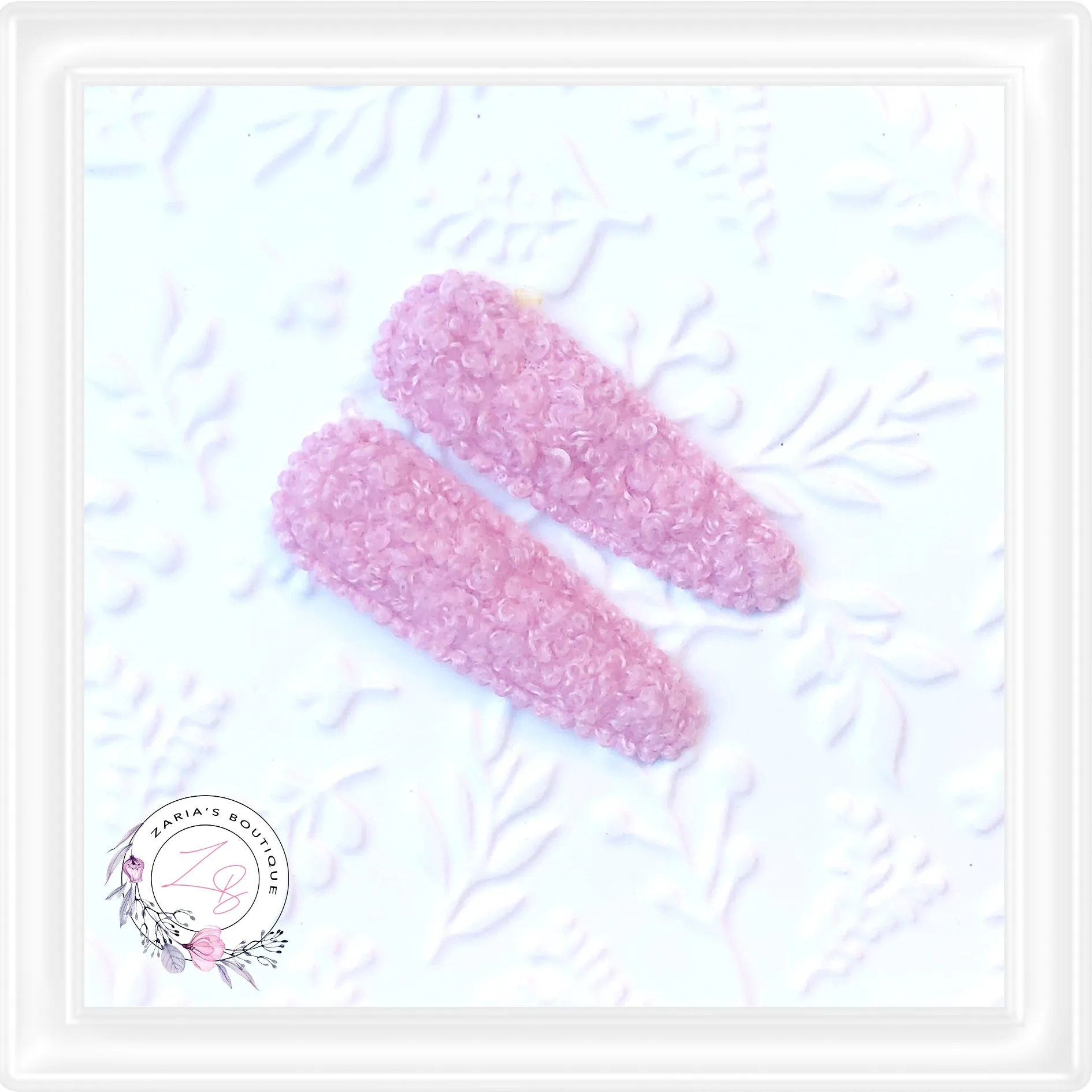 • Snap Clip Cover Appliques • Dusty Pink Woolly Sherpa •